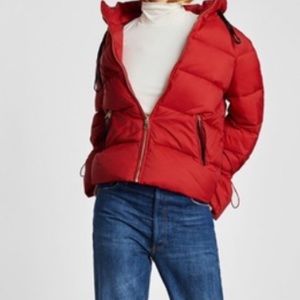 Red Zara puffer